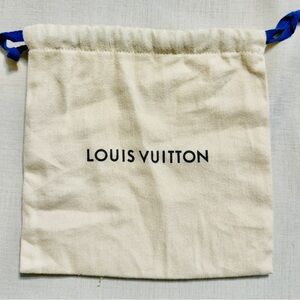 Louis Vuitton Cream Drawstring Dust Bag Pouch